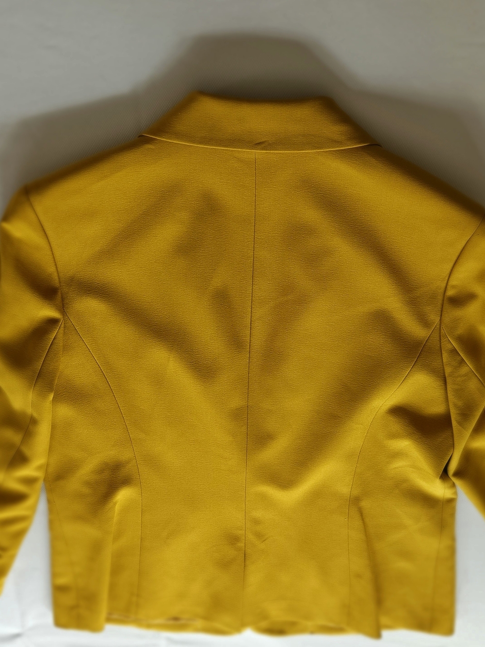 Black Label by Evan-Picone Mustard Yellow Blazer Jacket Size 12 Single Button - Picture 16 of 16
